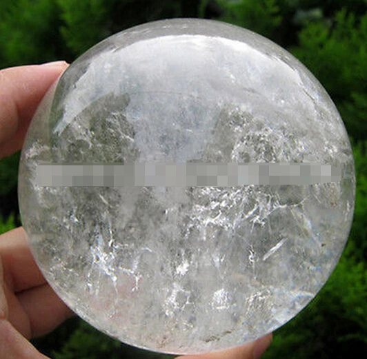 + --- 422 натуральный прозрачный кварцевый шар целебный драгоценный камень 60 мм | Дом