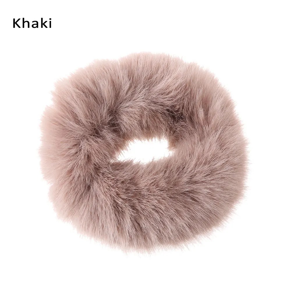 Rabbit Fur-K 1 шт., женские бархатные резинки для волос, эластичные резиновые ленты аксессуары для волос, резинка для волос, кольцо для волос, веревка для девушек, держатель для конского хвоста - Цвет: Rabbit Fur-K