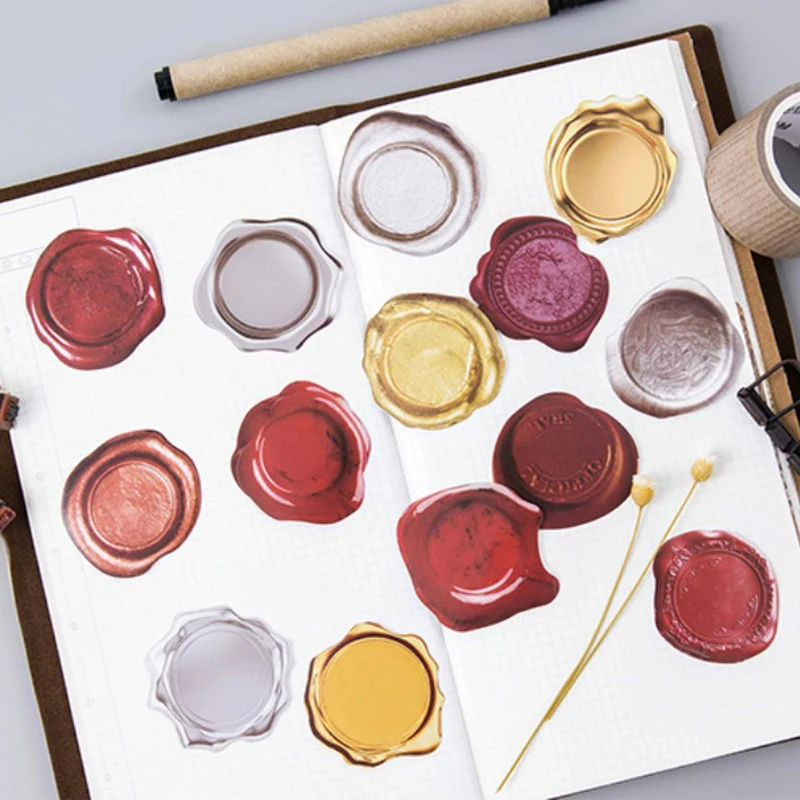 45 шт./лот креативные милые восковые печатные ПВХ декоративные наклейки сделай