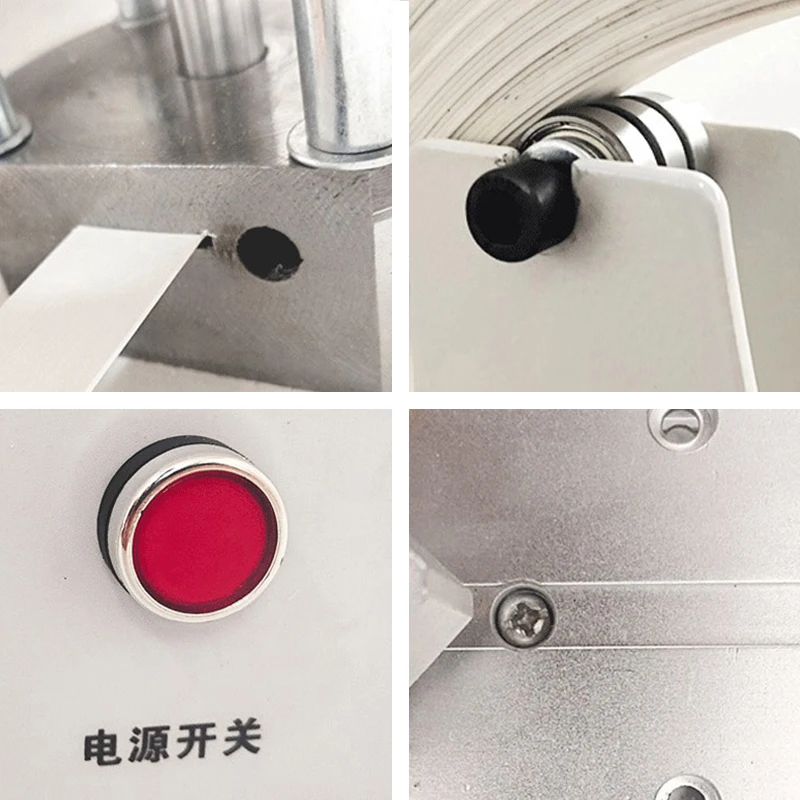 

220V Electric Desktop Edge Banding Punching Machine Pneumatic Fully Automatic PVC Acrylic PP Edge Banding Manual Punching Tools