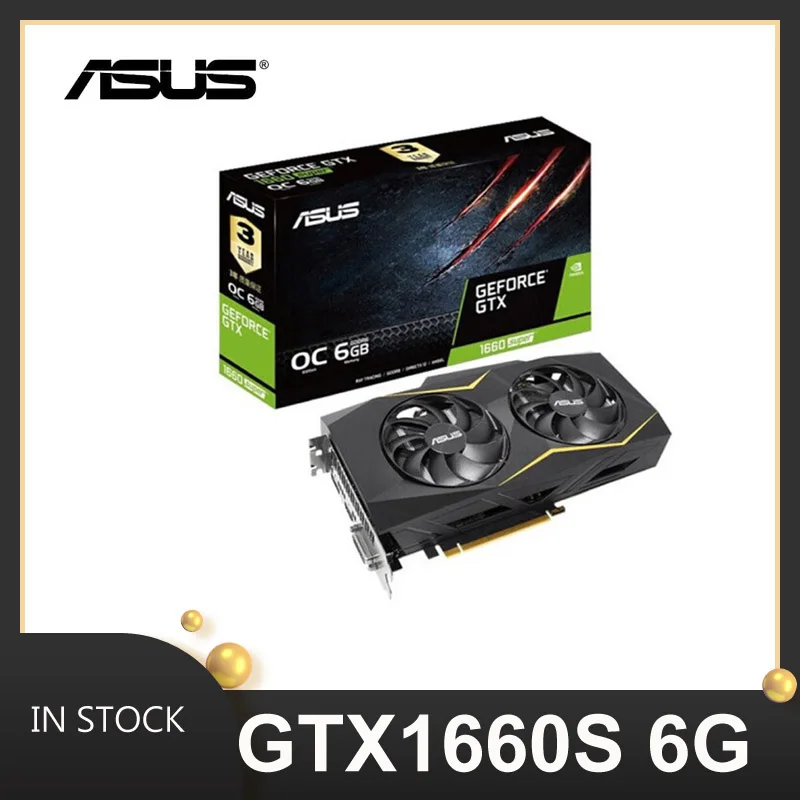 

Asus GTX 1660s super 6g 192bit gddr6 nvidia geforce graphics CARDS used eth card no 1060 1650 ti gpu