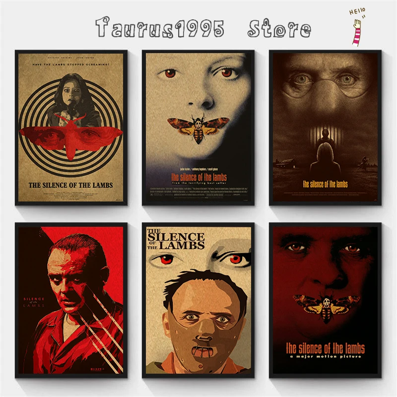 Новый Винтажный Классический фильм тишина ягненка Плакат Бар домашний декор для