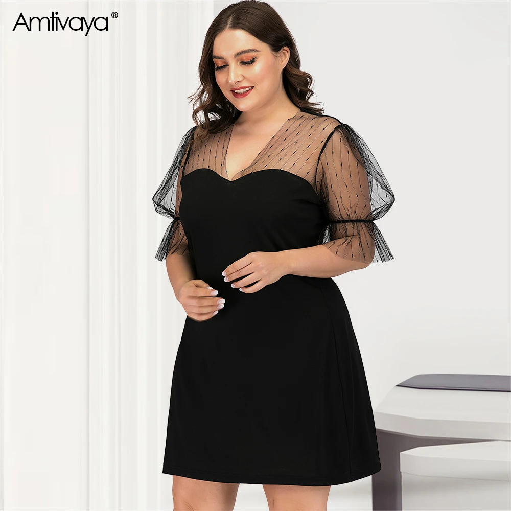 Женское кружевное платье с V-образным вырезом до колена | Женская одежда