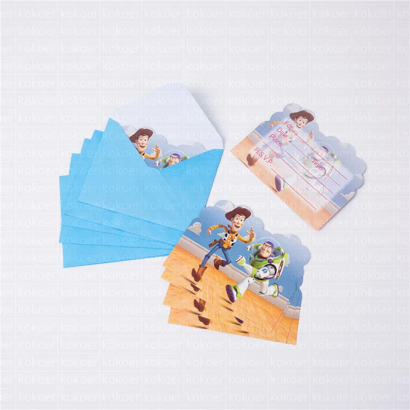 6pcs 101 шт История игрушек мультфильма одноразовые бумажные салфетки баннер скатерть стакан с соломинкой тарелки детский душ День рождения украшения - Цвет: 6pcs