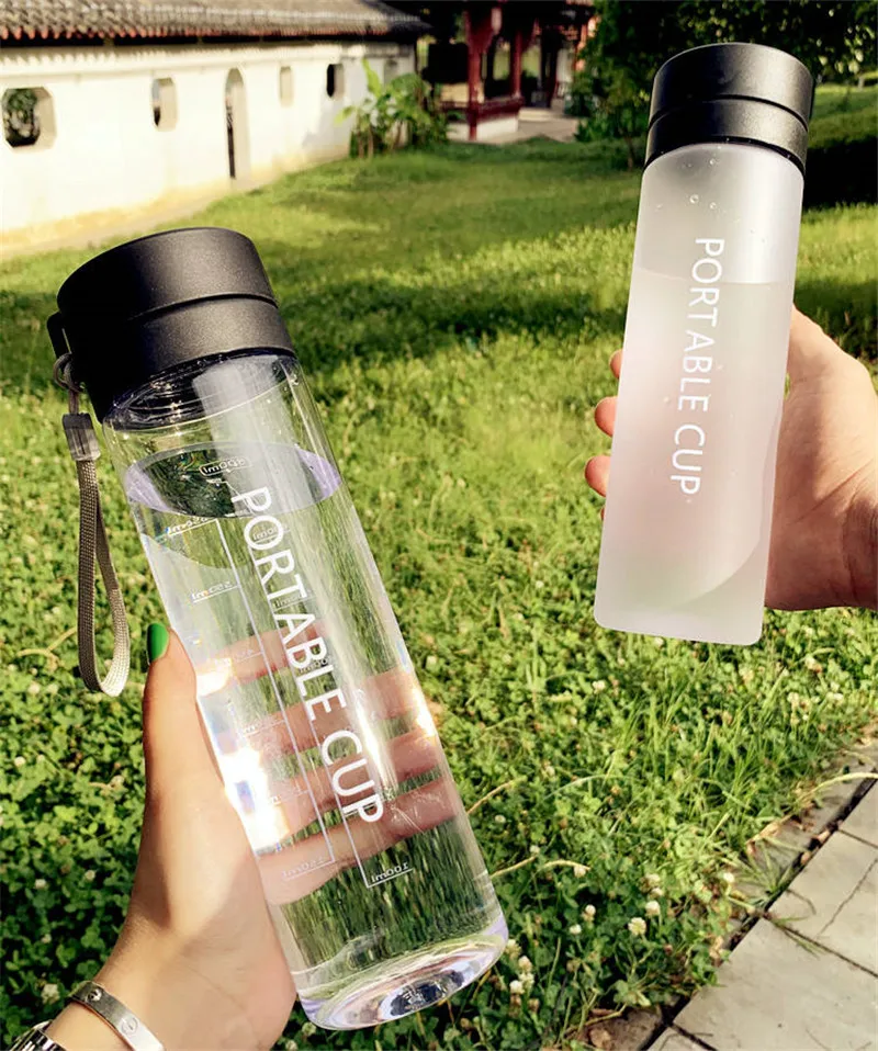 Пластиковая бутылка для воды 800 мл/600 мл большая емкость спорта фруктов лимонного