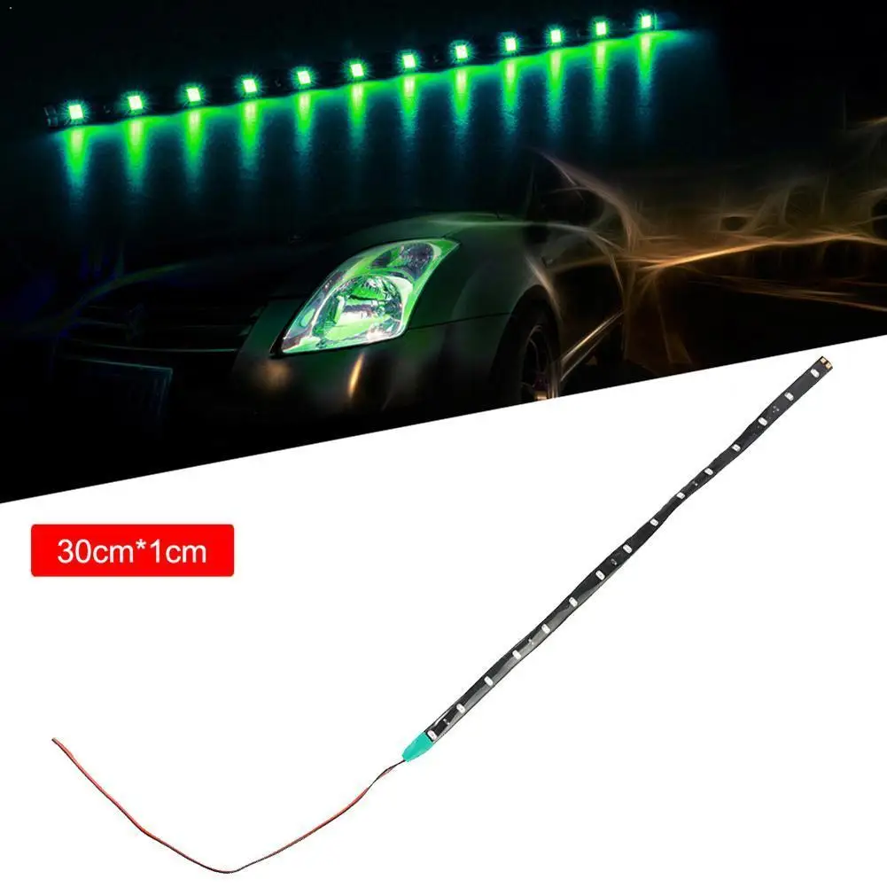 12V Автомобильная внутренняя Светодиодная лента наклейка дневные ходовые гибкие