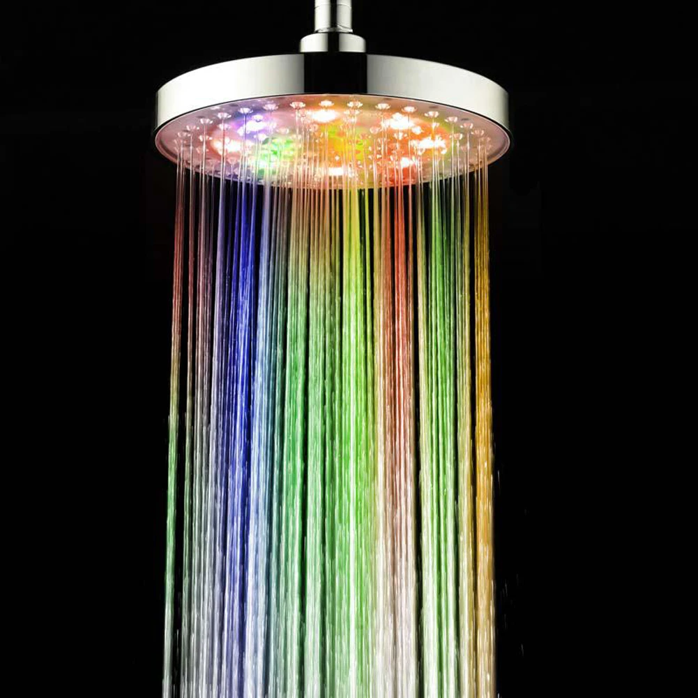 

High Pressure Water Saving Rainfall Shower Head Bathroom Accessories ABS Chrome Holder Showerhead Bathroom Accessories 8inch