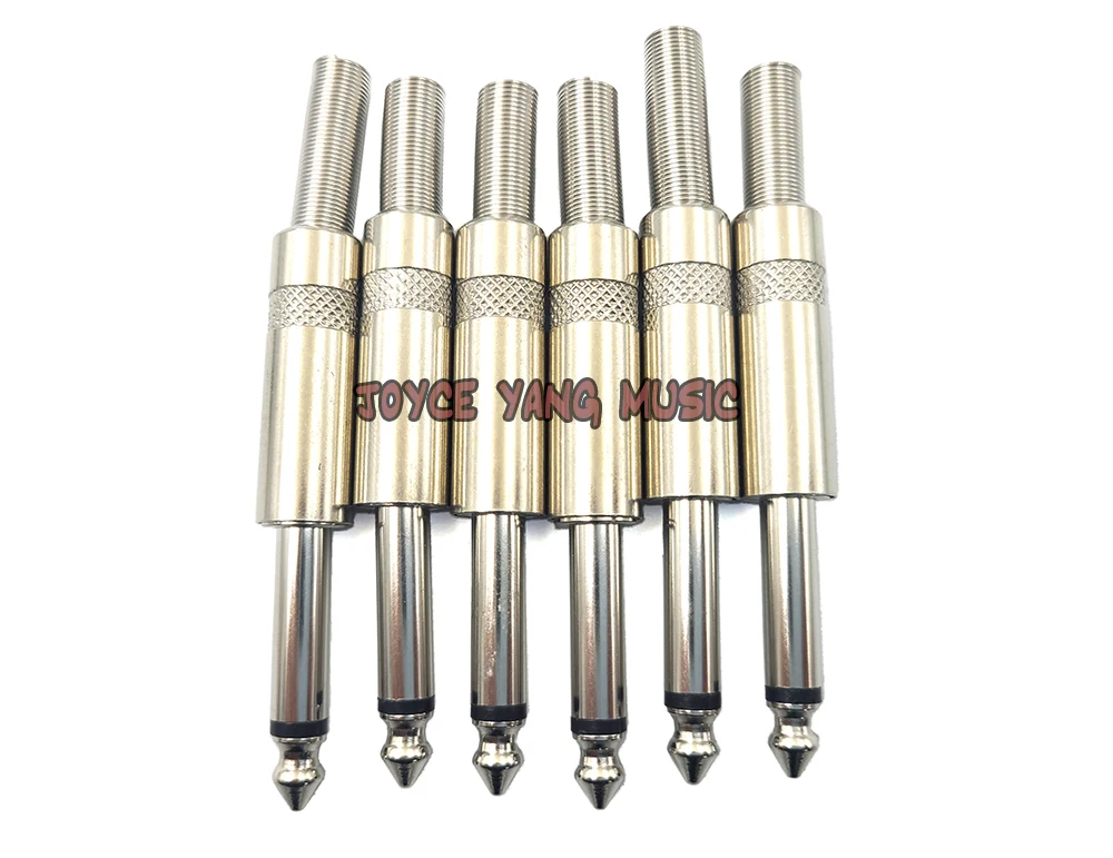 6 шт. кабель усилителя для гитары аудиокабель динамика 1/4 дюйма прямой/угловой