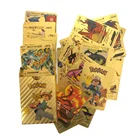 54 Покемон, металлическая золотая коробка для карт с золотыми буквами, Vmax Gx Series коробка для карточных игр Toys