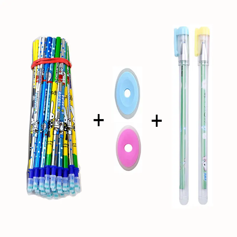 60pcs/Set Erasable Pen Blue Black Ink Refills Erasable Earsers Gel Pen Student School Writing Supplie Stationery