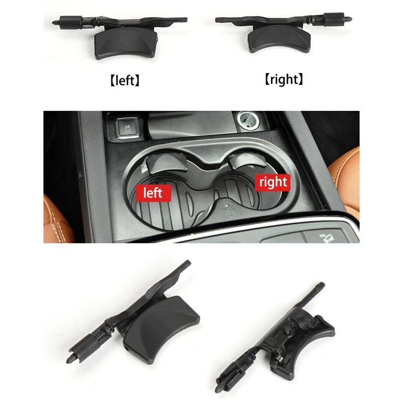 

Car L+R Centre Console Water Cup Holder Drink Stand Fixing Buckle Limit Clip for Benz W166 W292 ML GL GLE GLS 2012-2019