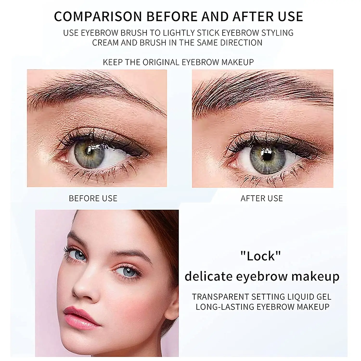 QIBEST гель для укладки бровей воск лепки мыло водостойкая долговечная 3D кисть