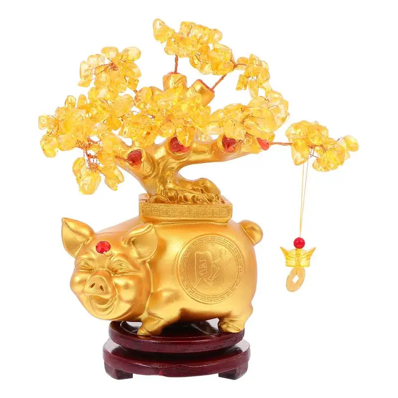 

1PC Feng Shui Lucky Tree Crystal Money Tree Ornaments Tabletop Decoration Home Decor Room Decor Home Decoration Accessories