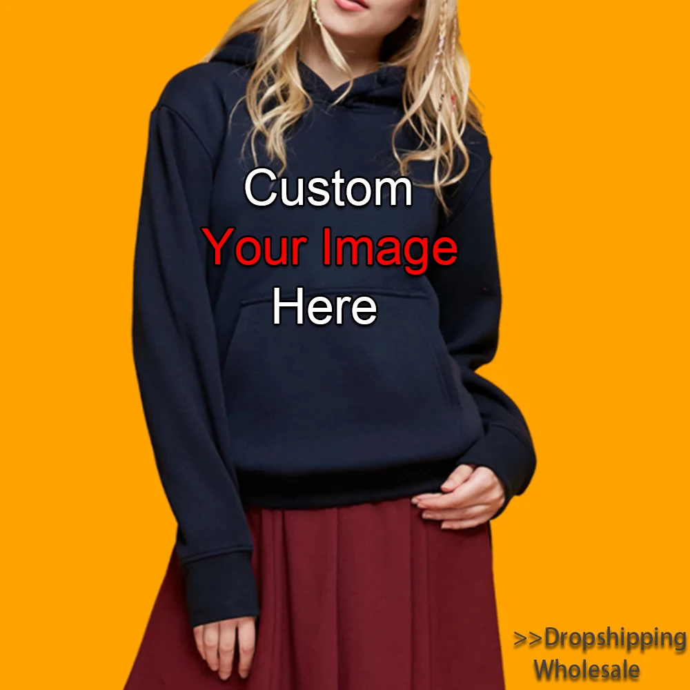 2019 Повседневная Женская толстовка с длинным рукавом на заказ джемпер пуловер