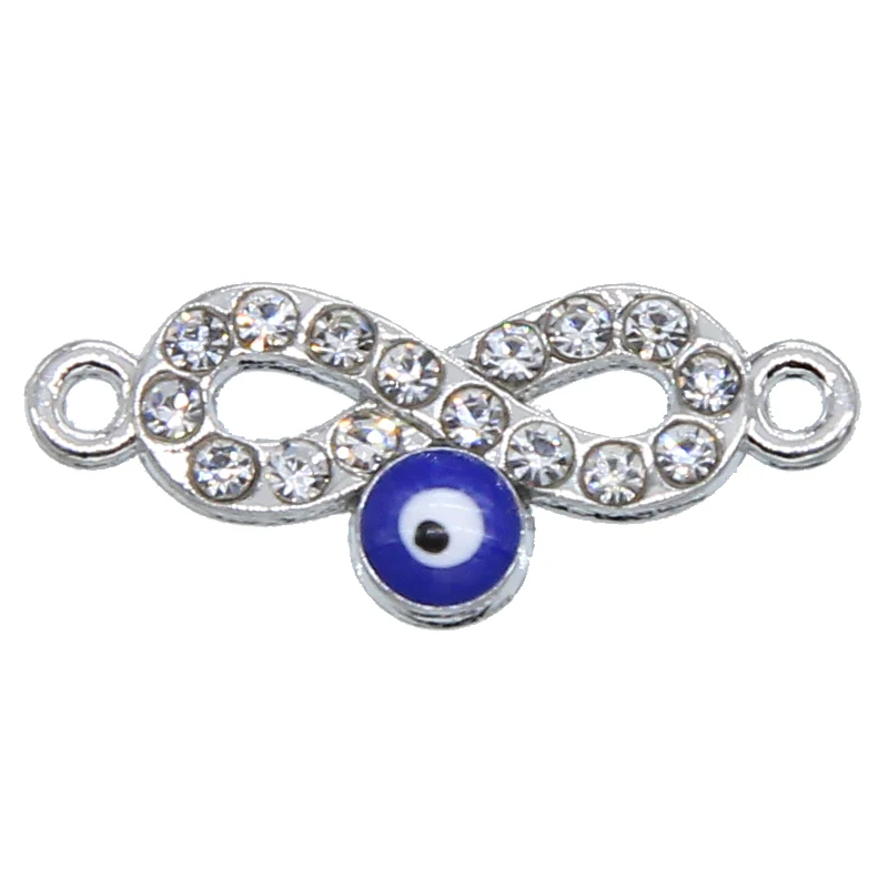 Соединители для ювелирных изделий рука Фатимы Хамса синий глаз 23 х 10 2 мм 6 шт. |