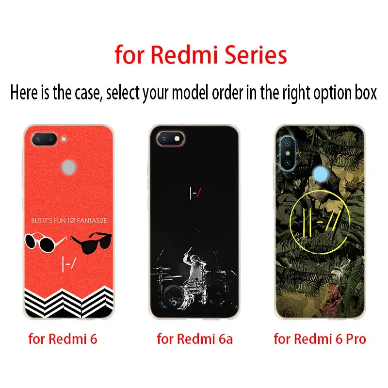 Мягкий чехол с логотипом Twenty One Pilots для Xiaomi Redmi Note 8 7 6 5 Pro 8a 6pro 6a s2 5a 4a 5plus y3 Funda Etui