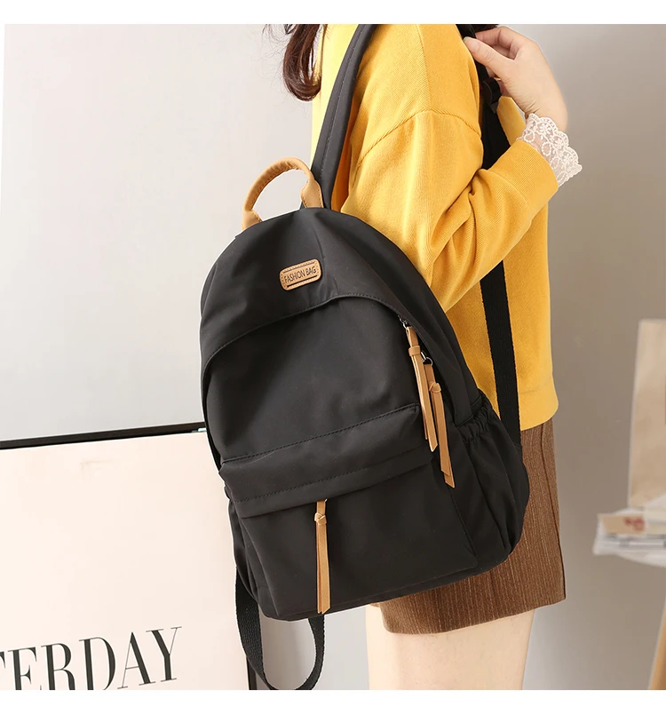 

C4951 -New leisure multi-function backpack trend solid color large capacity Backpack