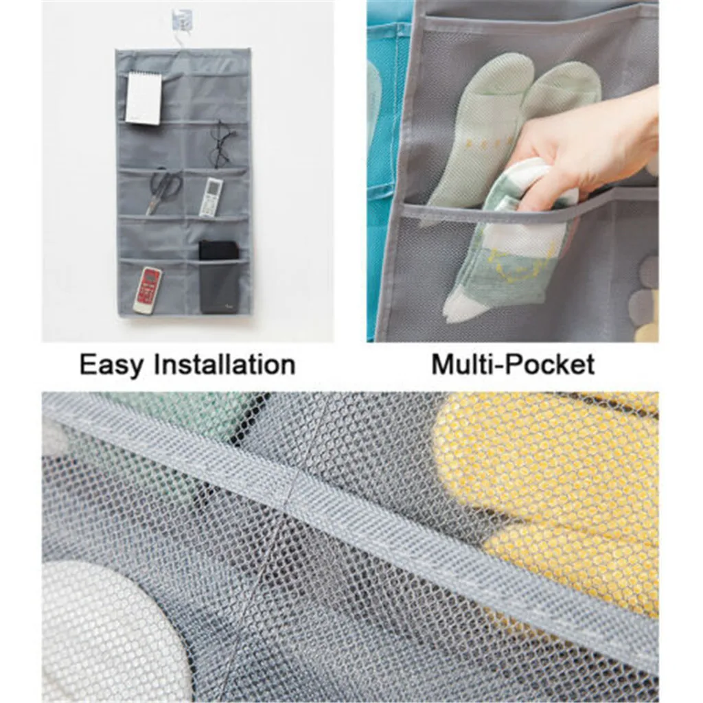 

Folding Clothing Storage Bag Clear Hanging Bag Socks Bra Underwear Rack Hanger Storage Bags Organizer For S9S21S87