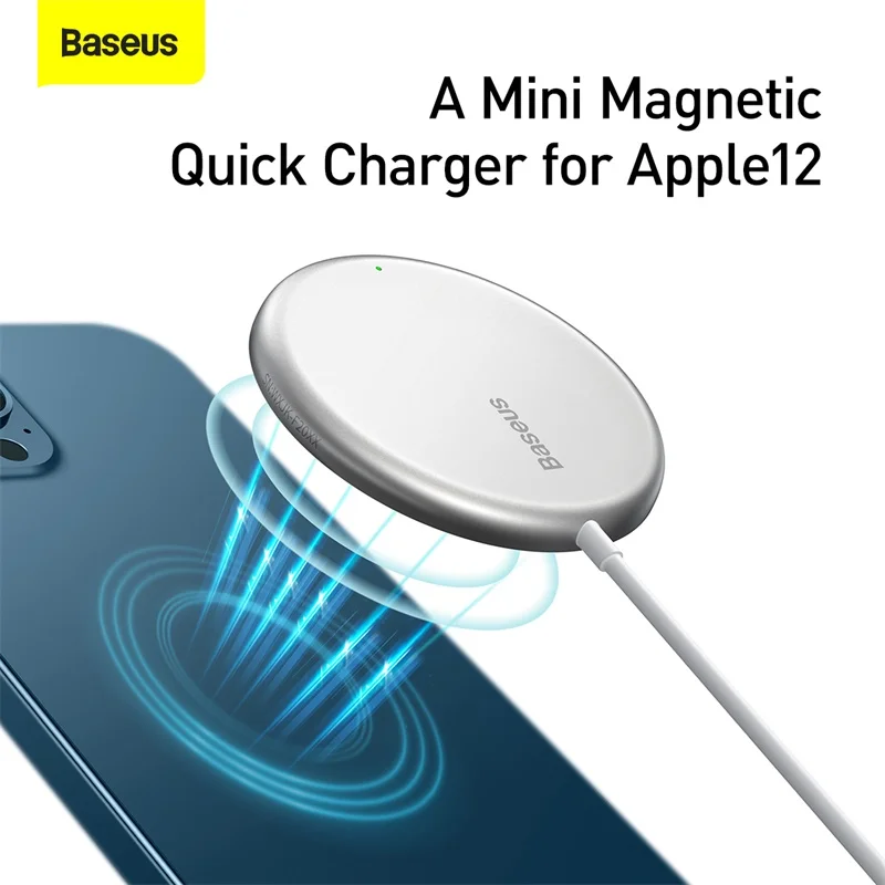 baseus magnetic wireless charger for iphone 12 pro mini charger with type c cable fast charger for iphone 12 mini free global shipping