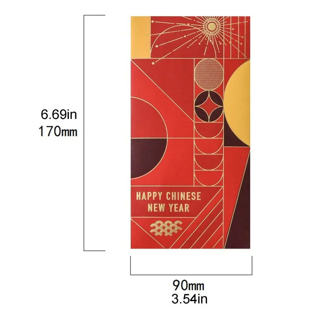 

Gold Foil Ox Year Spring Festival Red Envelope New Year Blessing Red Pocket Cute New Year Red Envelopes