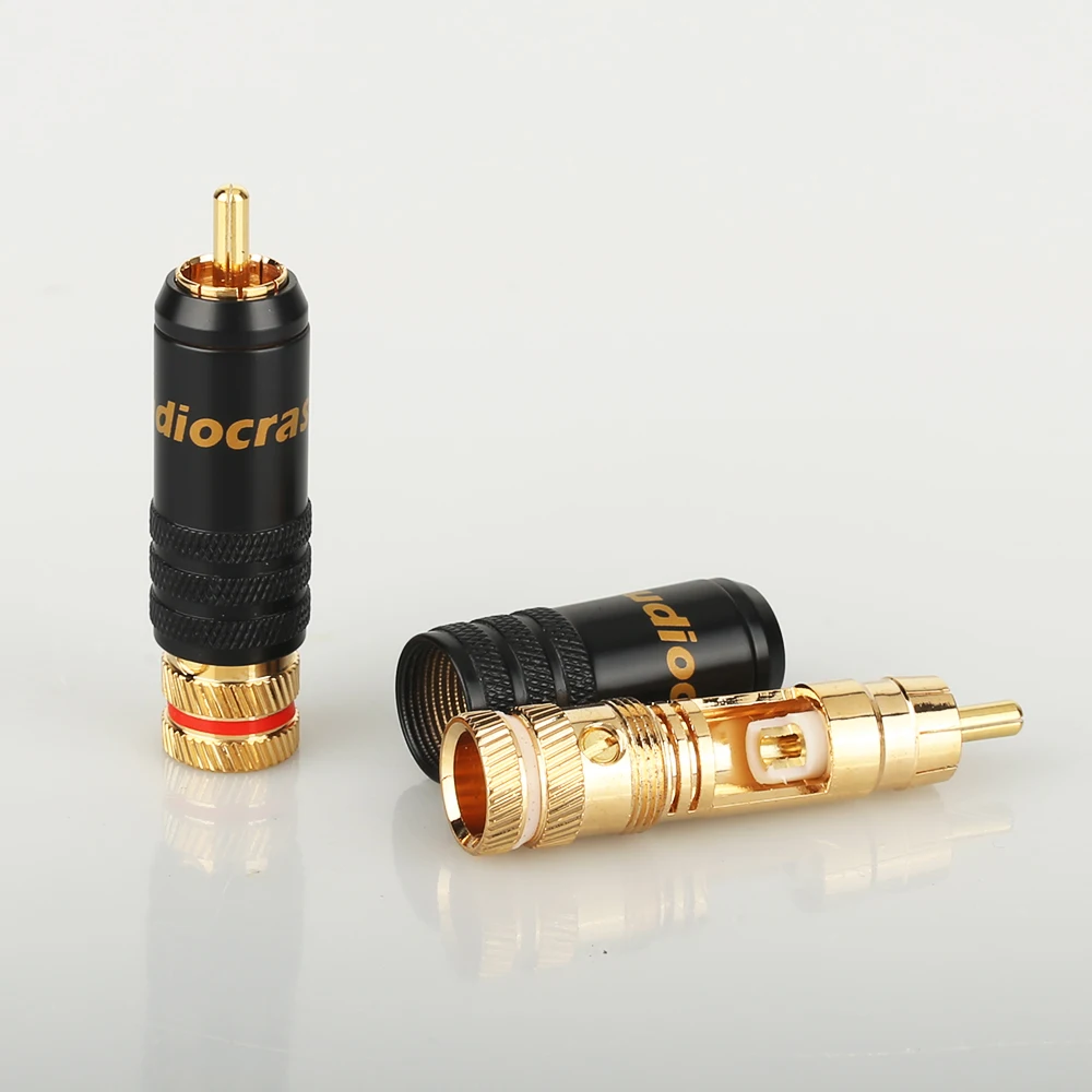 Штекер сигнальной линии R008 штекер RCA переходник lotus head Медный позолоченный