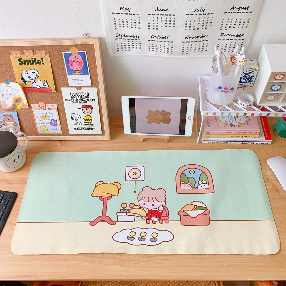 

Popular Mouse Pad Cute Carton Kawaii Bear Computer Pad Desk Mat Pads Office Home Waterproof Anti-slip Fashion