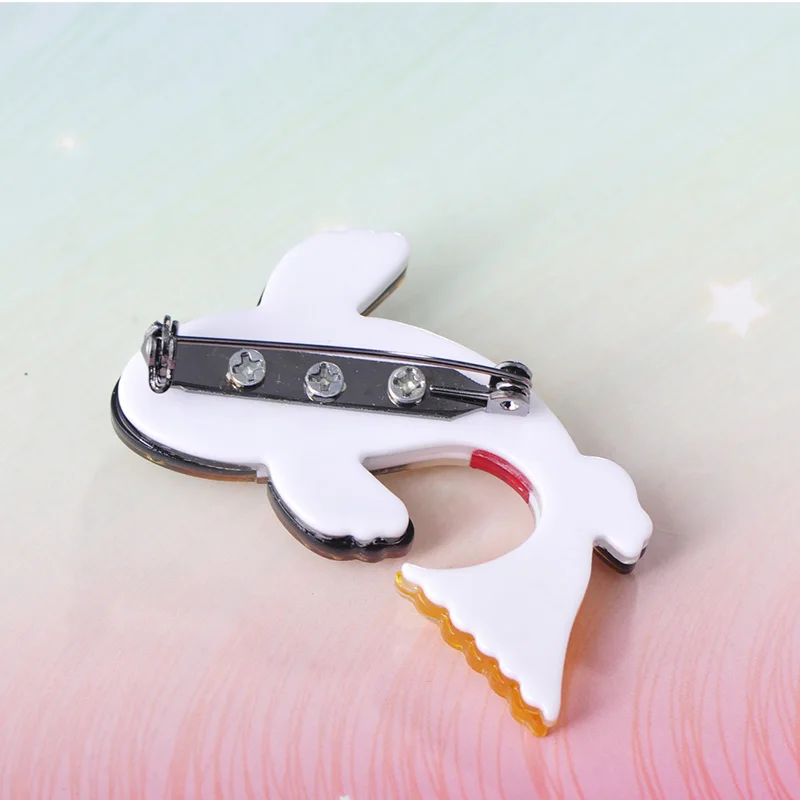 Мужская/Женская/Детская Брошь с рыбой FUNMOR значок животным из акриловой смолы