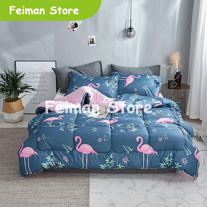 2019 новое зимнее стеганое одеяло с рисунком птицы утолщенное для дома постельные