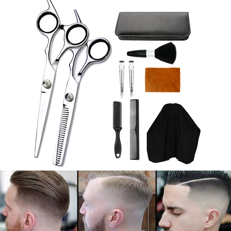 

High Quality 10PCS Professional Hair Cutting Kit Barbers Tools Set for Men Women Adults Kids Salon Hairdressing