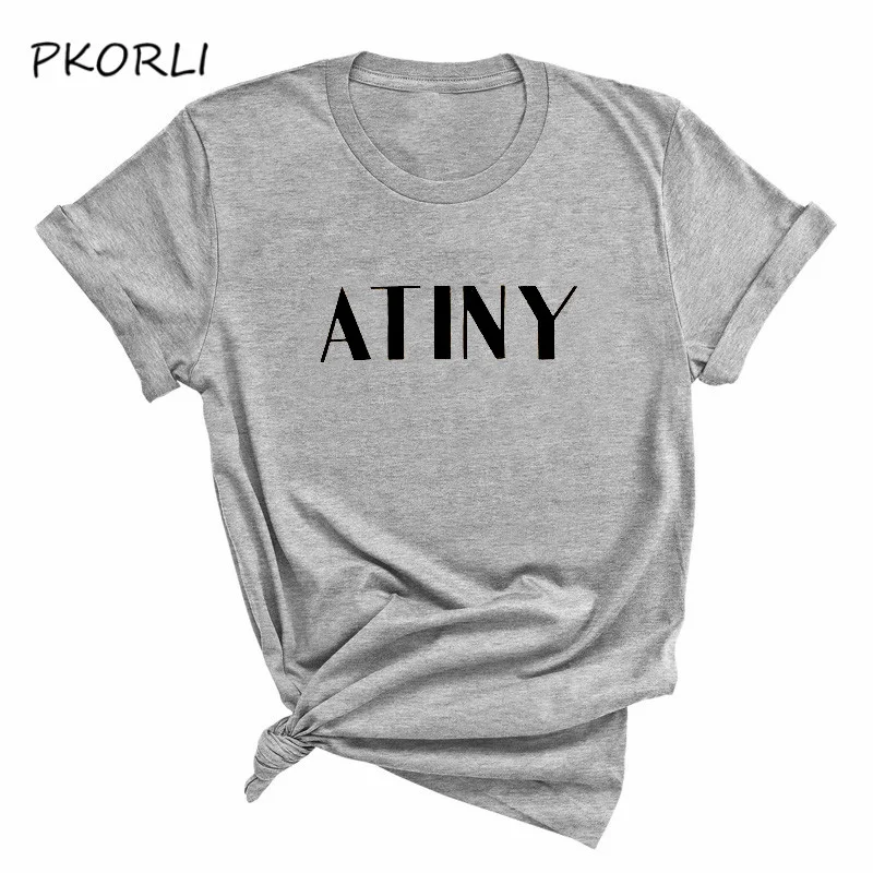 Модная футболка в Корейском стиле atiny ateez женская Харадзюку С буквенным принтом