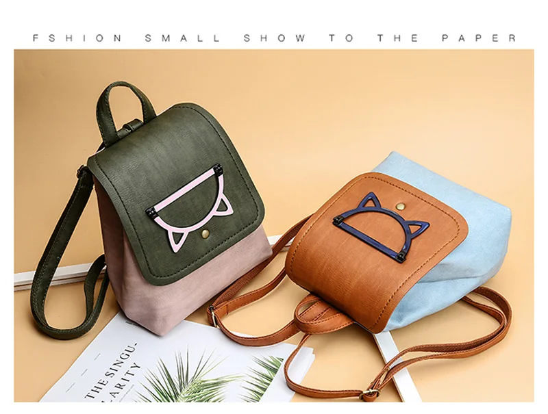 Рюкзак Женская Повседневная сумка на плечо 2019 Новая высококачественная кожаная