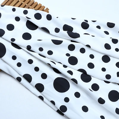 Шифоновая ткань в горошек |