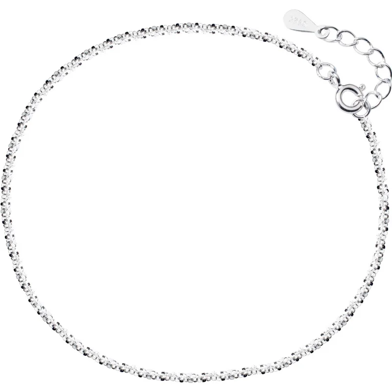 Браслет на ногу Женский из серебра 925 пробы с гипсофилой | Украшения и аксессуары