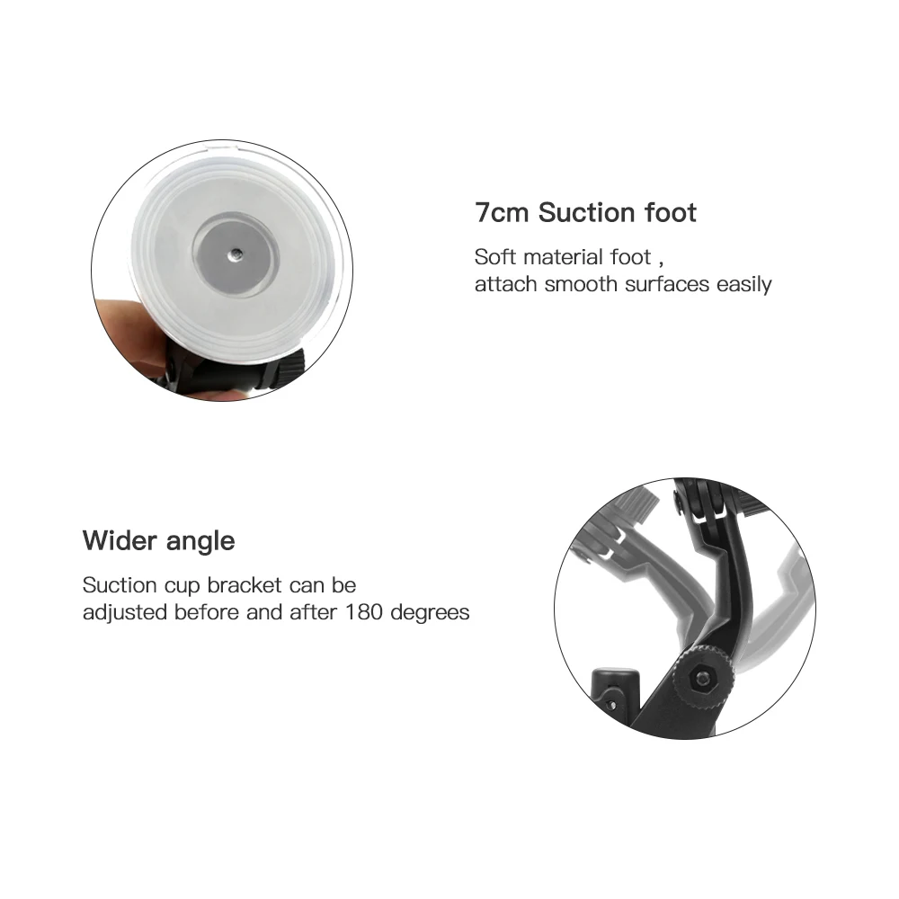 7CM Suction Cup for Gopro Hero 9 8 7 6 5 Black OSMO SJ4000 Xiaomi Yi 4K Mijia 4 k H9 with Tripod Adapter Go Pro Sports Accessory |