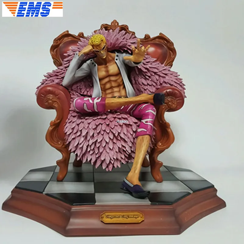 

11"ONE PIECE Statue Seven Warlords Of The Sea Bust Donquixote Doflamingo Full-Length Portrait GK Action Model Toy BOX 28CM Z2615