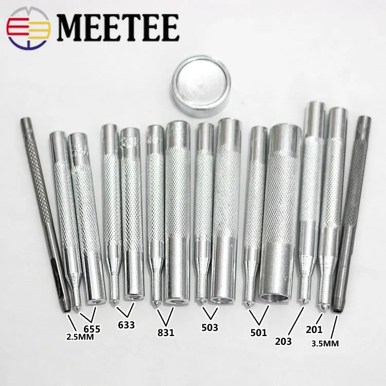 Meetee 1 Набор оснастки кнопки Крепеж инструментов Сделай сам вручную для кожи