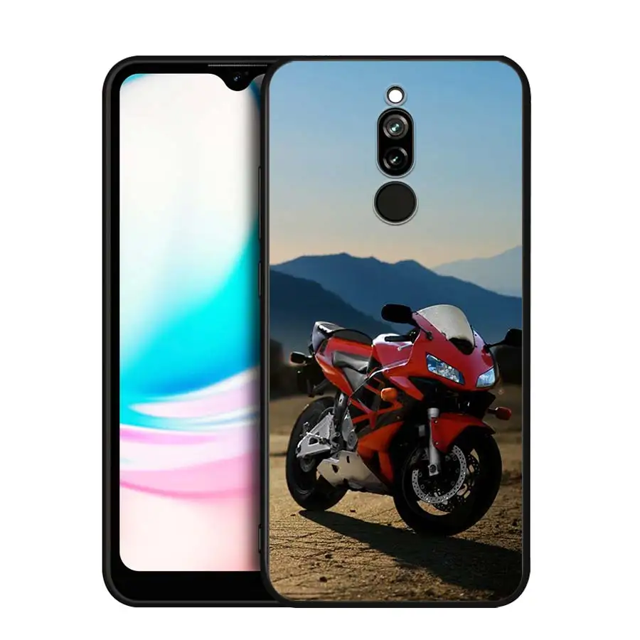 black silicone cover for redmi note 9 9s max 8t 8 8a go pro moto cross motorcycle for xiaomi 10 cc9 a3 lite phone case free global shipping
