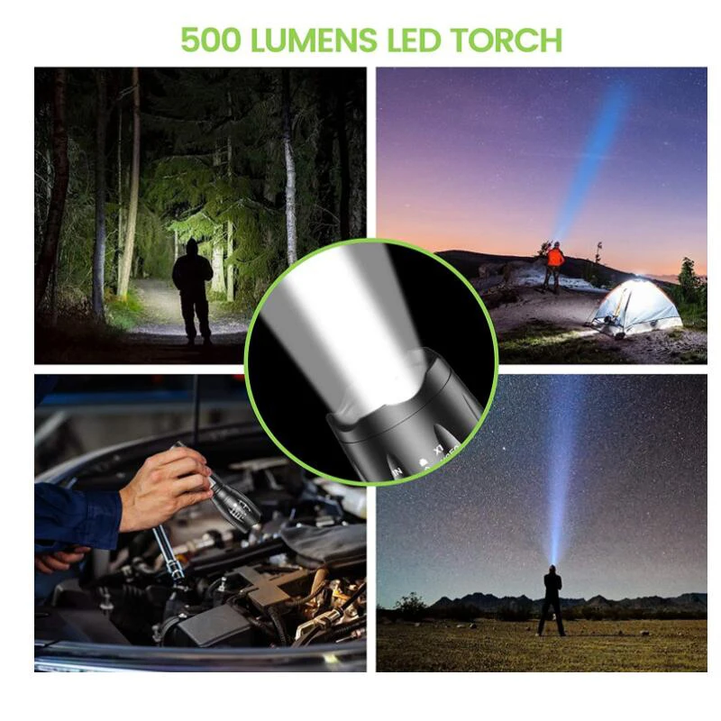 

Portable Powerful LED Lamp XML-T6 Flashlight Linterna Torch Uses 18650 Chargeable Battery Outdoor Camping Tactics Flash Light