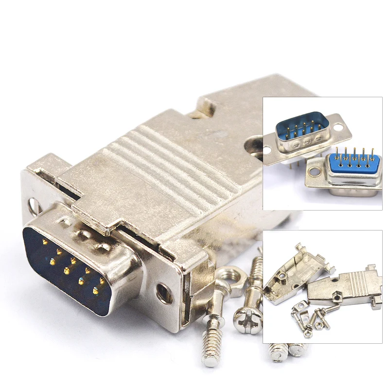Разъемы DB9 9-контактный переходник Папа-папа последовательный разъем RS232