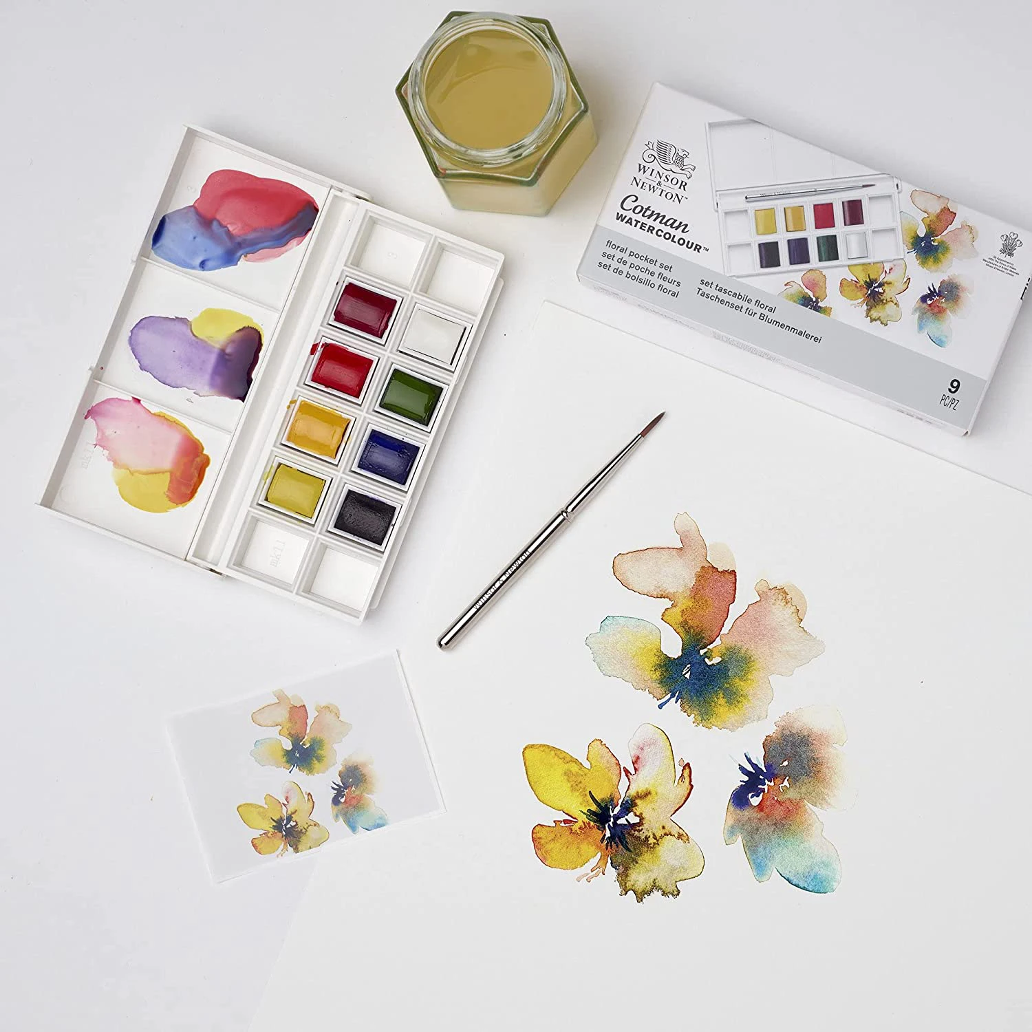 Winsor &amp Newton 8-цветный акварельный пигментный пейзаж/пейзаж/портрет/цветочный