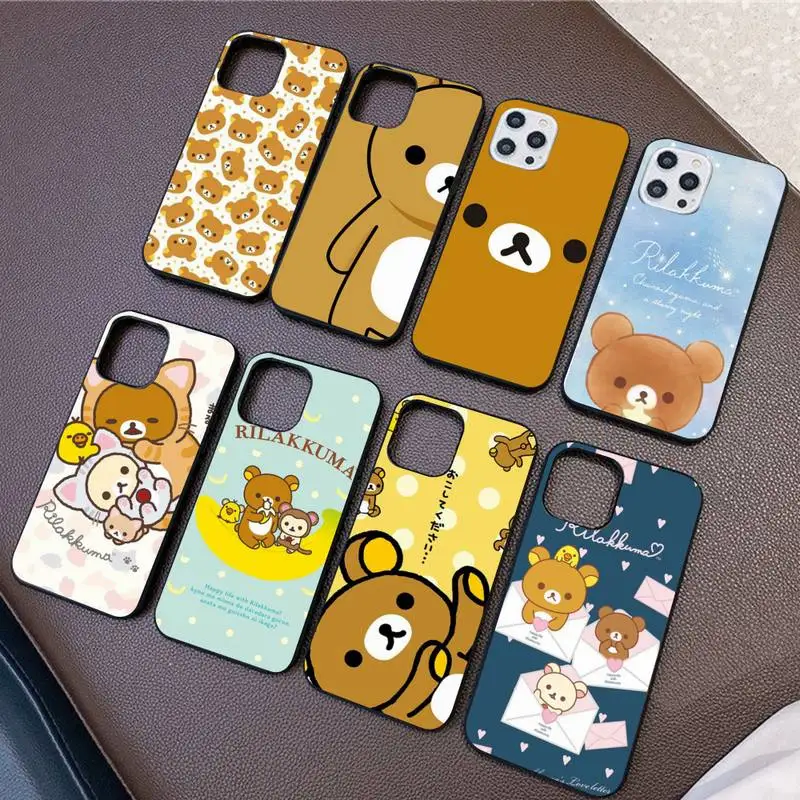 

Rilak-kuma bears Phone Case For iPhone 11 8 7 6 6S Plus X XS MAX 5 5S SE 2020 XR 11 pro DIY capa