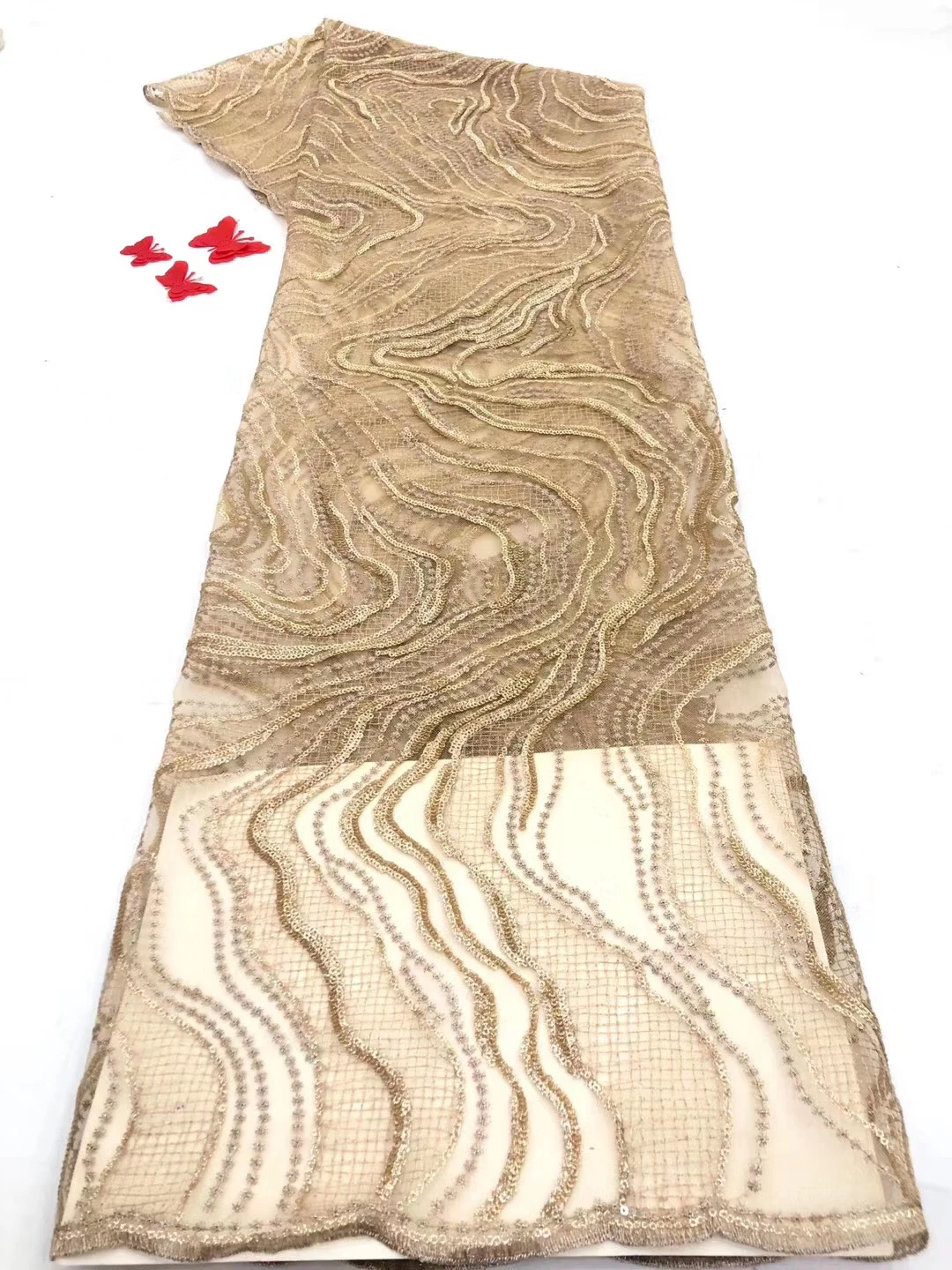 

Nigeria sequin lace fabric 2020 high quality French tulle lace fabric embroidery African sequin lace fabric D3761