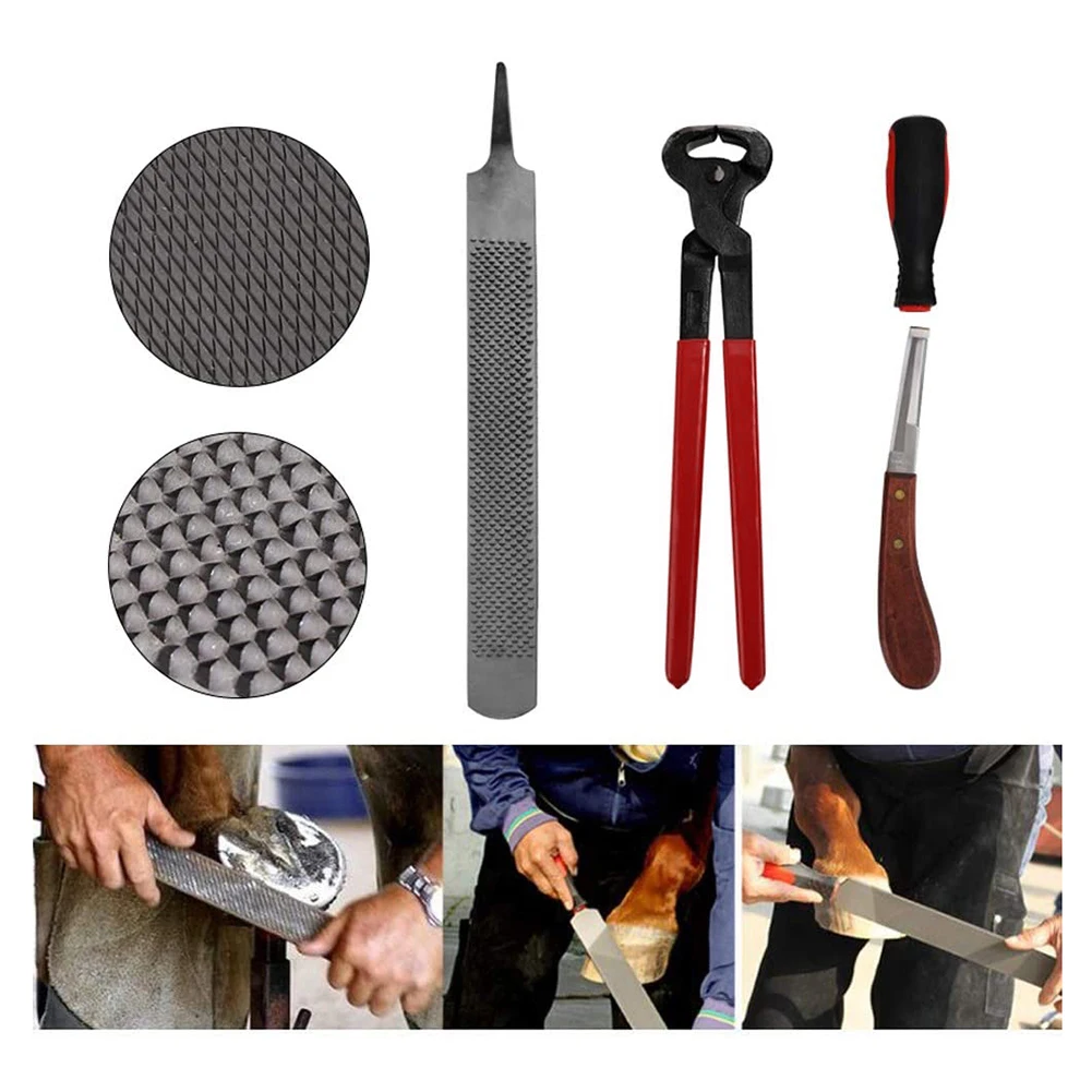 4 шт. триммеры для подковы инструменты обрезки лошадей нож копыт набор ножей Donkeys