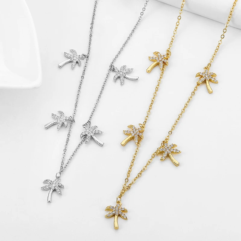 Модное микро Cz Хрустальное дерево ожерелье высокое качество летнее растение