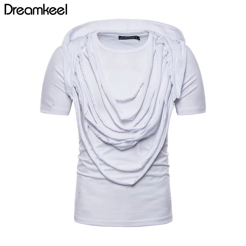 Мужская футболка в стиле хип-хоп с кисточками необычный дизайн панк-рок уличная