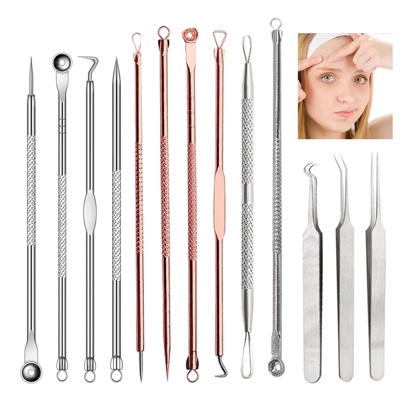 

1-4Pcs Stainless Steel Blackhead Remover Tool Set Deep Acne Removal Black Spot Cleansing Pore Cleansing Face Beauty Care Tool