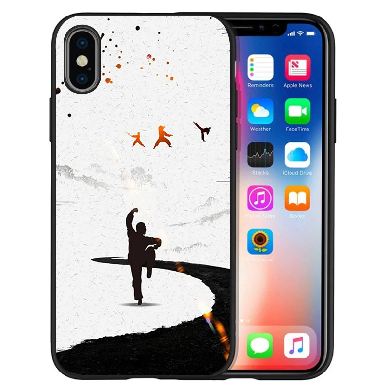 Чехол для iPhone 12 XR XS Max 5 5S SE 2020 6 6S PLUS 7 8 X 11pro 11 силиконовый черный | Мобильные телефоны