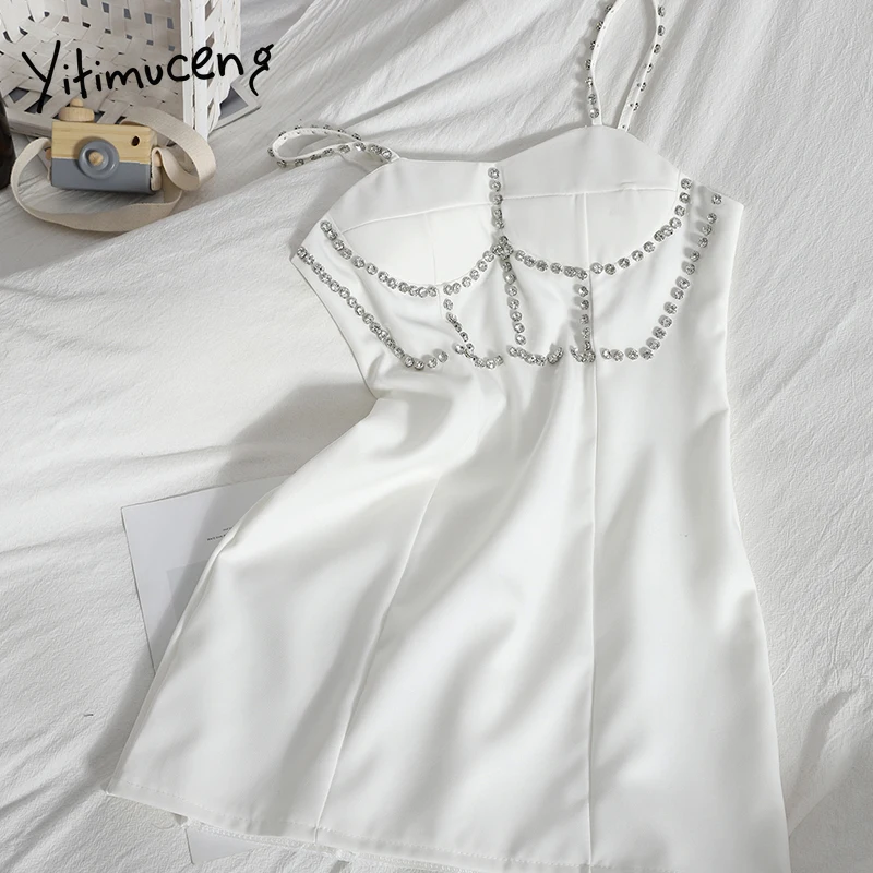 Облегающие платья Yitimuceng для женщин винтажная одежда Бандажное черное летнее