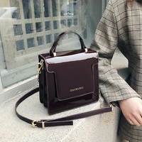 niche design handbags fallwinter new trendy fashion all match chain messenger bag patent leather shiny face handbag width 18cm