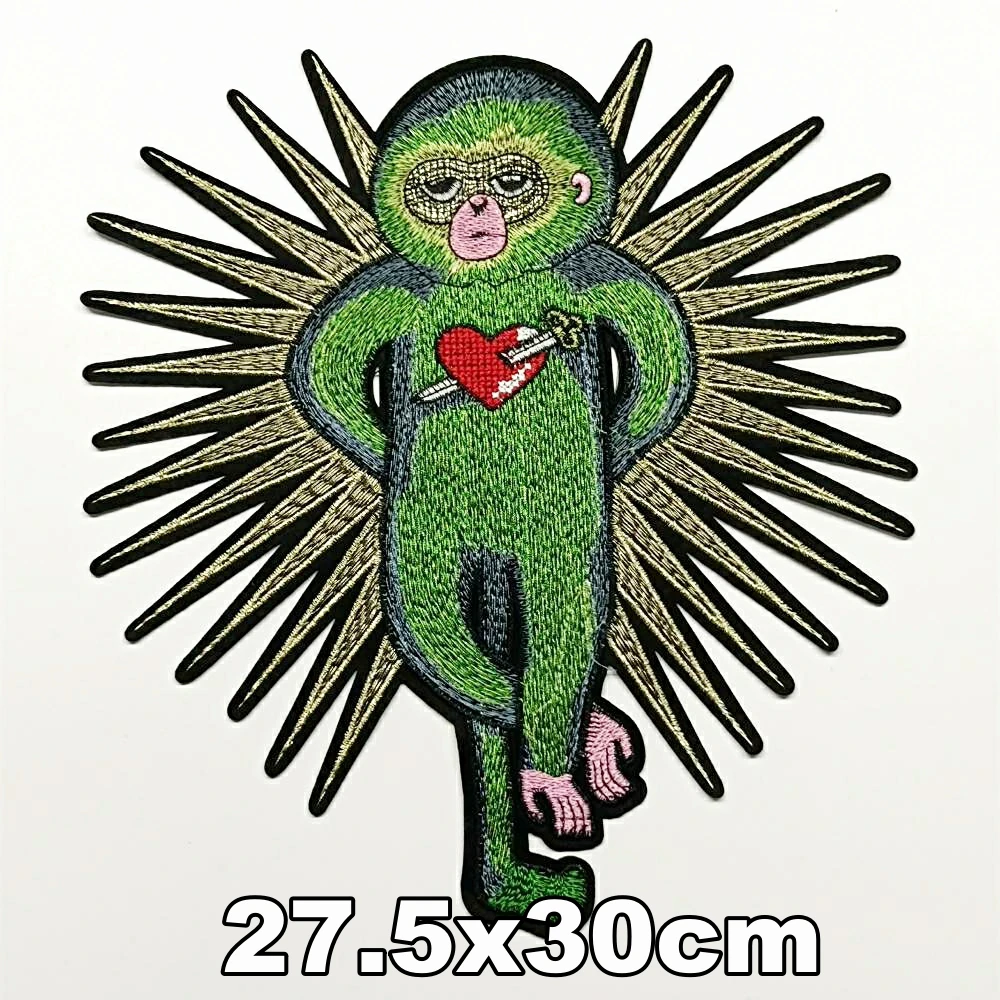 

Apparel large embroidery big monkey patch for clothing AM-3156